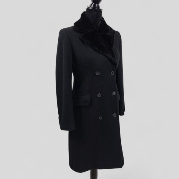 United Colors Of Benetton Wool Blend Long Coat Size XS - Picture 3 of 12